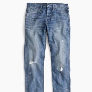 J CREW 770 STRAIGHT FIT JEANS DISTRESSED PAINT SP